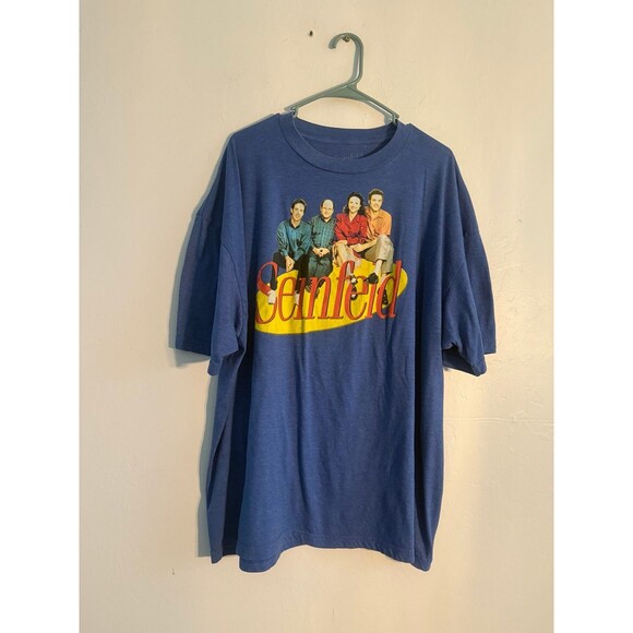 Blue Seinfeld TV Show Series Logo & Cast Mens Size 3XL T Shirt - Picture 1 of 5